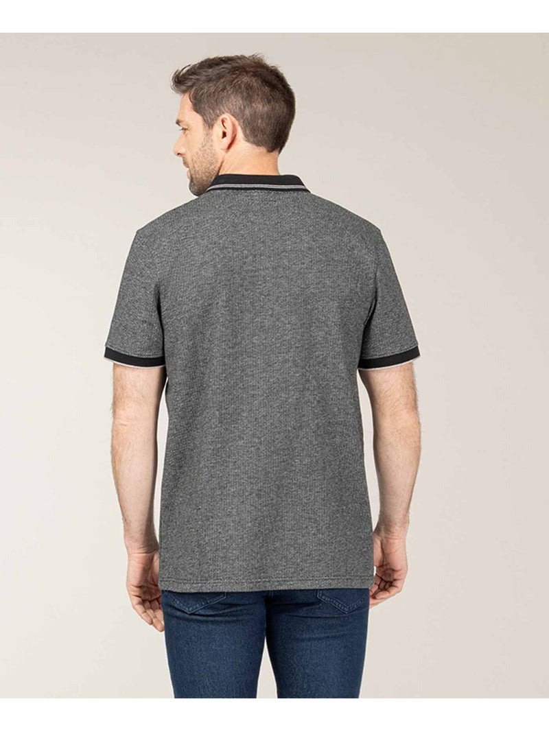 Polo manches courtes - Terre de Marins Gris - Kiabi