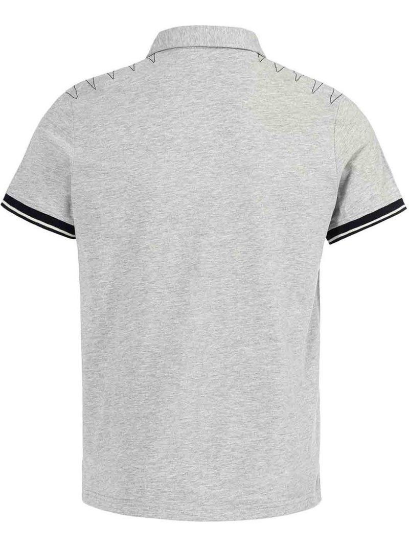 Polo manches courtes - Terre de Marins Gris - Kiabi