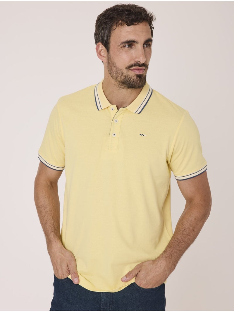 Polo manches courtes - Terre de Marins Jaune - Kiabi