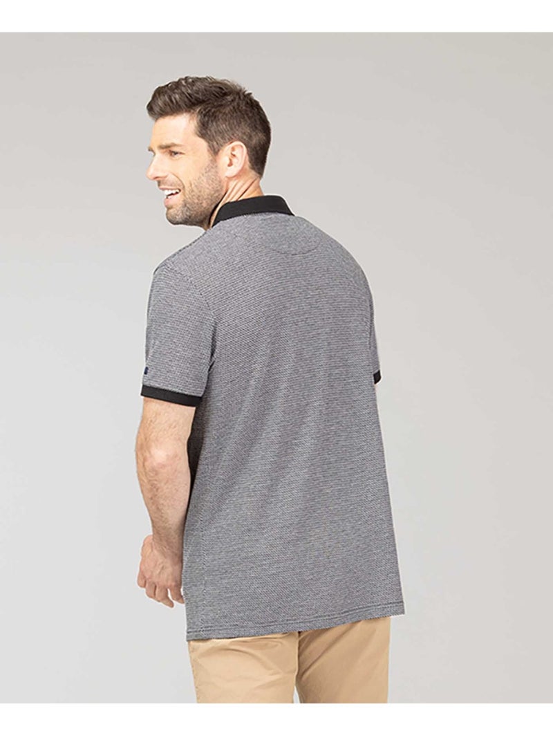 Polo manches courtes - Terre de Marins Noir - Kiabi