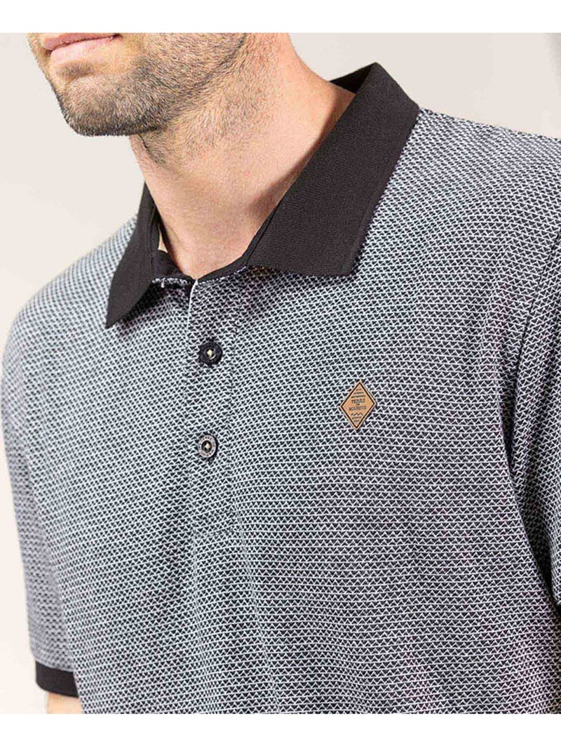 Polo manches courtes - Terre de Marins Noir - Kiabi