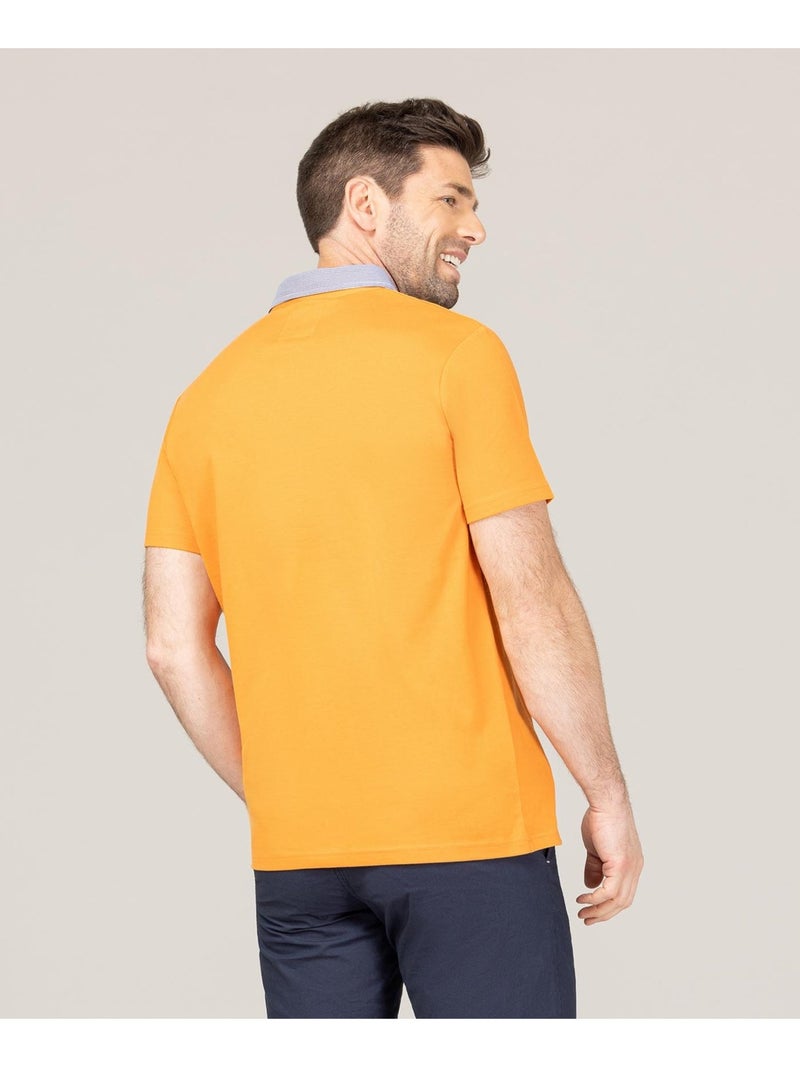 Polo manches courtes - Terre de Marins Orange clair - Kiabi