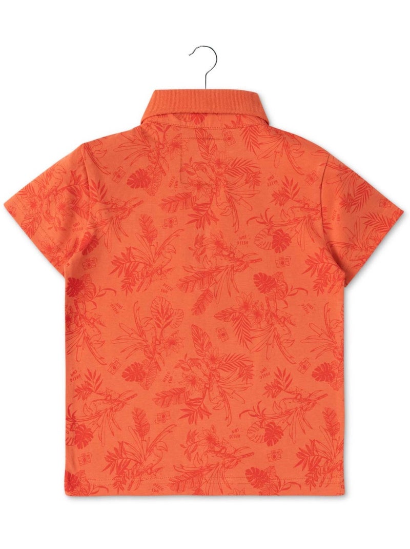 Polo manches courtes - Terre de Marins Orange - Kiabi