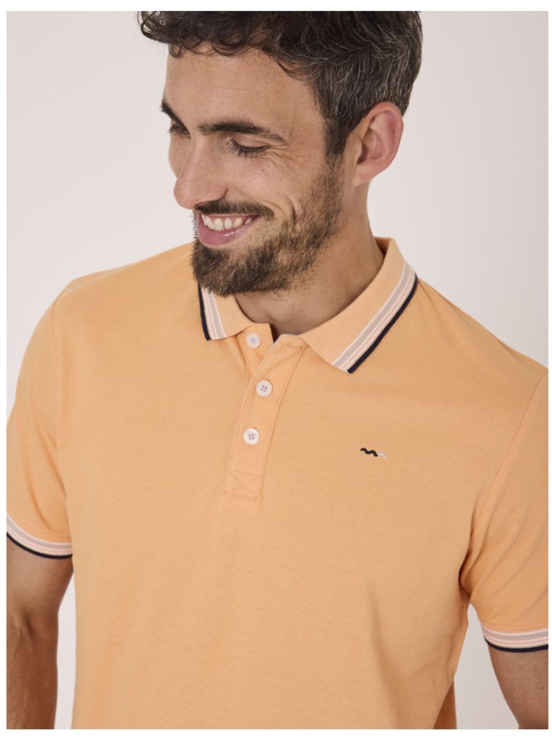 Polo manches courtes - Terre de Marins Orange - Kiabi