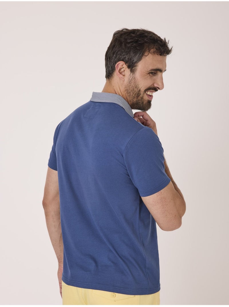 Polo manches courtes 100% coton - Terre de Marins Bleu - Kiabi