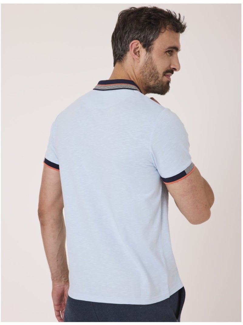 Polo manches courtes 100% coton - Terre de Marins Vert clair - Kiabi