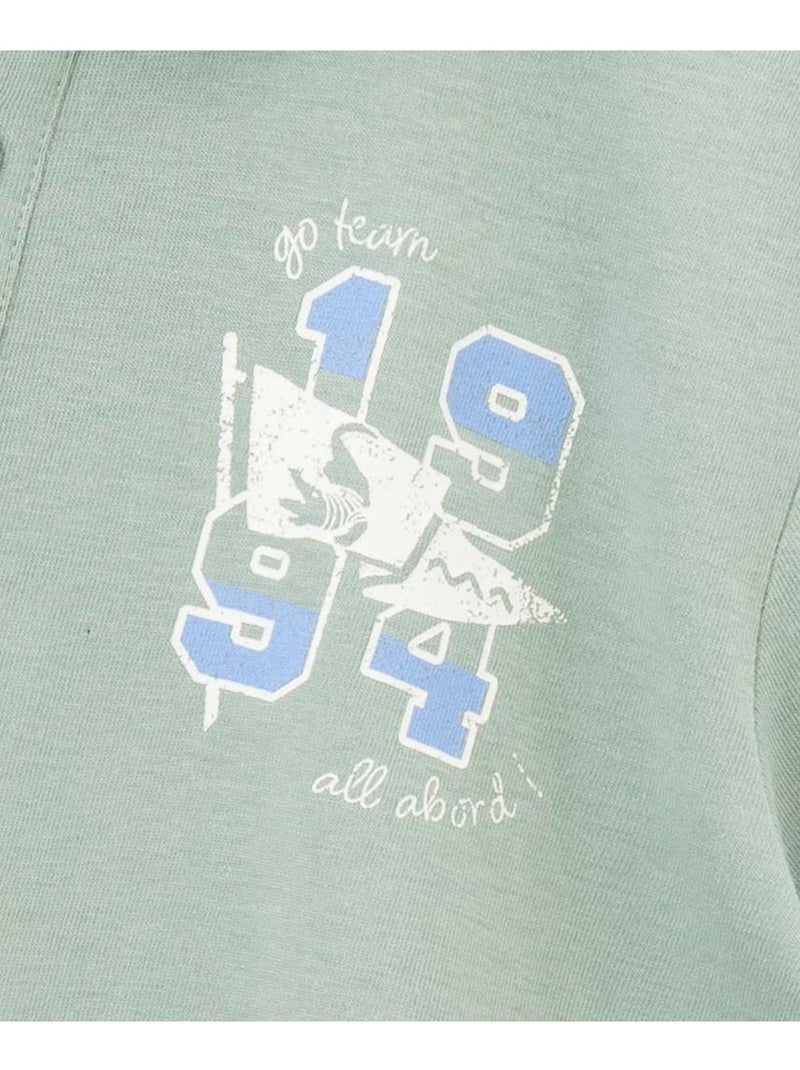 Polo manches courtes 100% coton - Terre de Marins Vert - Kiabi