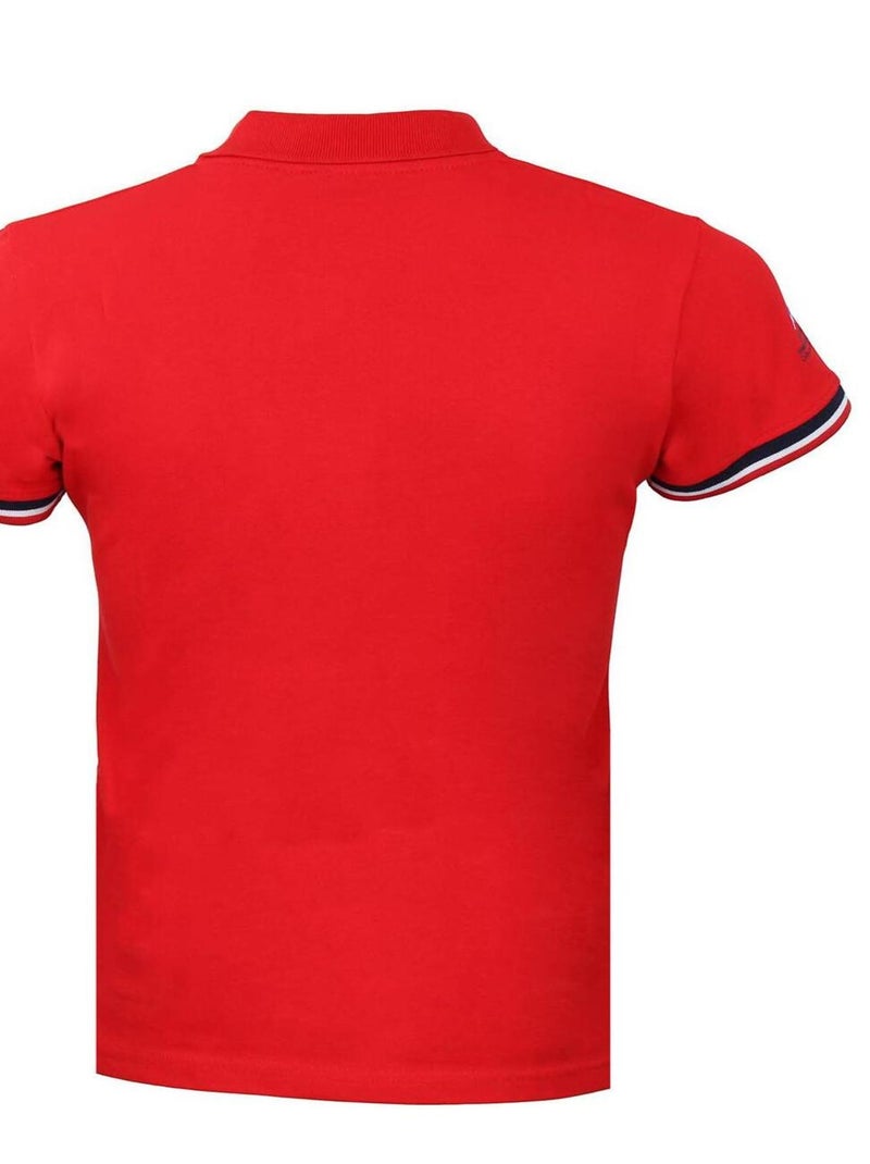 Polo manches courtes   ABECA - PEAK MOUNTAIN Rouge - Kiabi