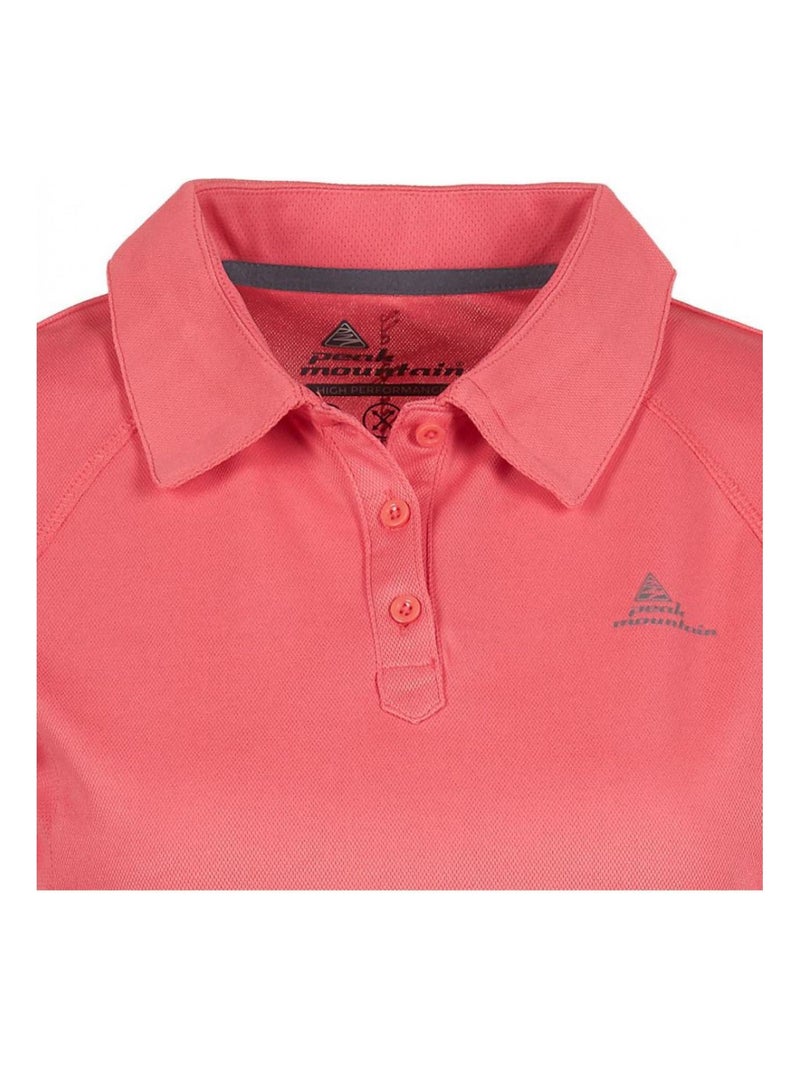 Polo manches   courtes ALYA - PEAK MOUNTAIN Orange corail - Kiabi