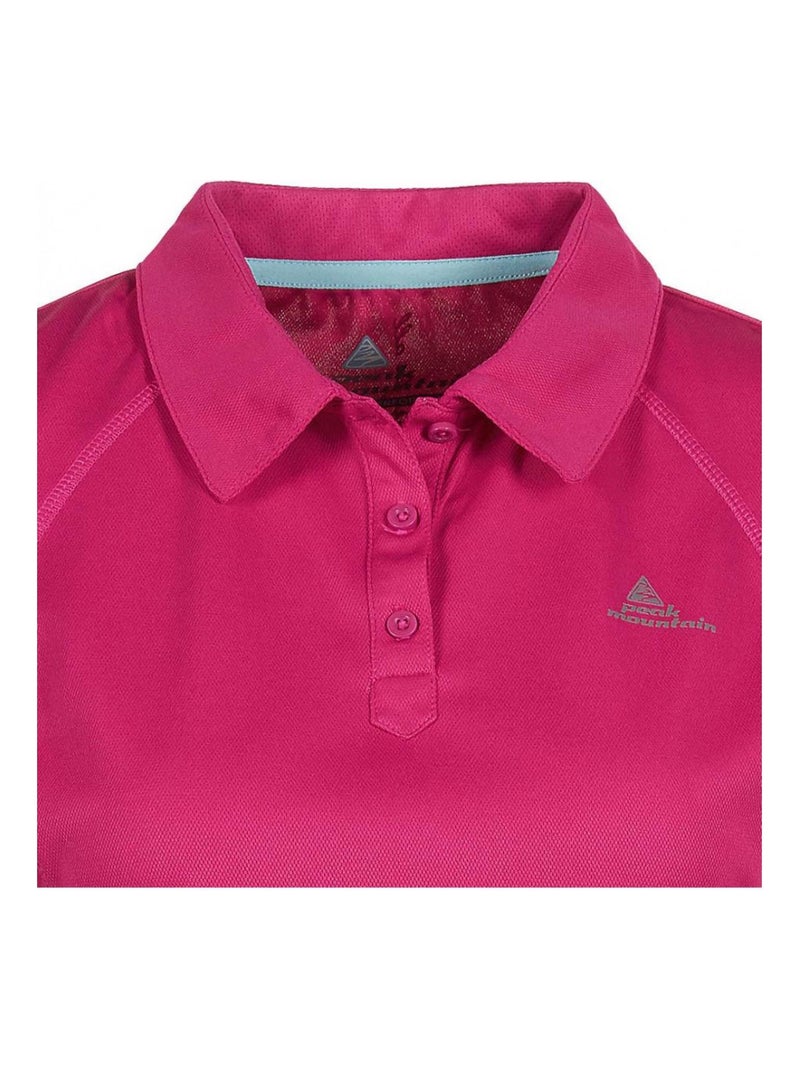 Polo manches   courtes ALYA - PEAK MOUNTAIN Rose fushia - Kiabi