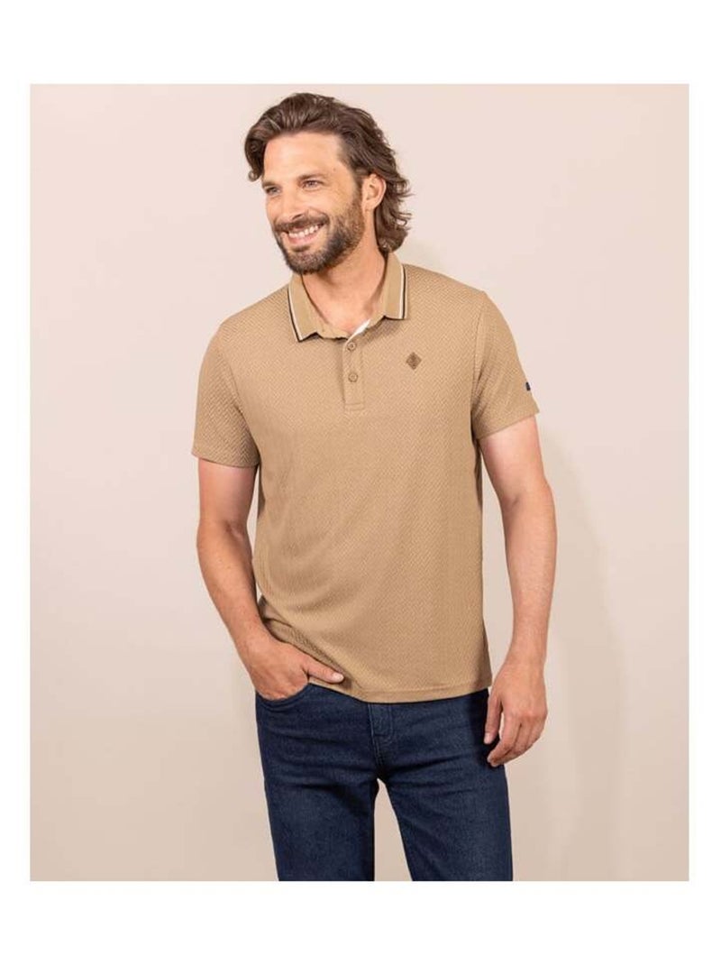 Polo manches courtes beige Homme Beige - Kiabi