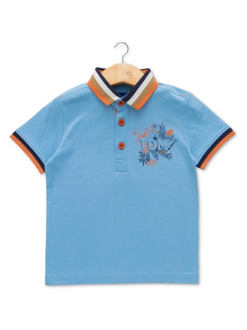 Polo manches courtes bleu clair Garçon - Terre de Marins - Kiabi