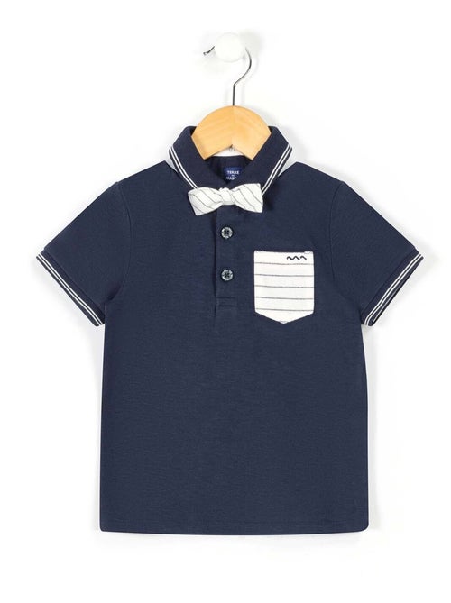 Polo manches courtes bleu marine Garçon - Terre de Marins - Kiabi