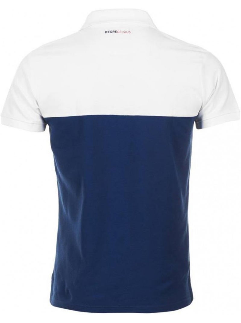 Polo manches courtes   CALOSTE - DEGRE CELSIUS Blanc Bleu - Kiabi