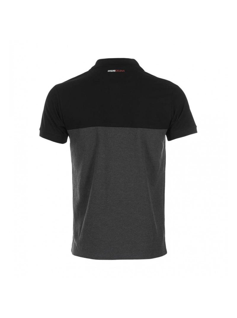 Polo manches courtes   CALOSTE - DEGRE CELSIUS Noir Gris - Kiabi