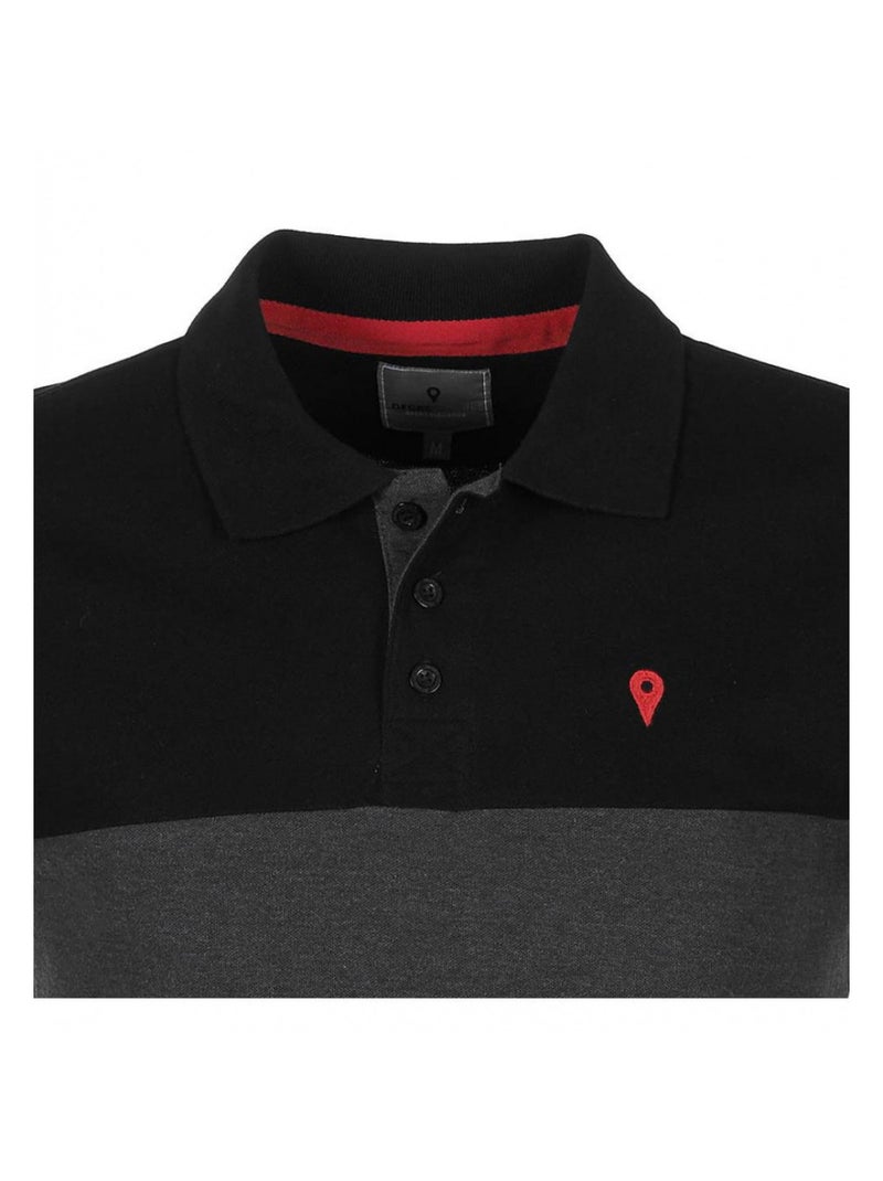 Polo manches courtes   CALOSTE - DEGRE CELSIUS Noir Gris - Kiabi
