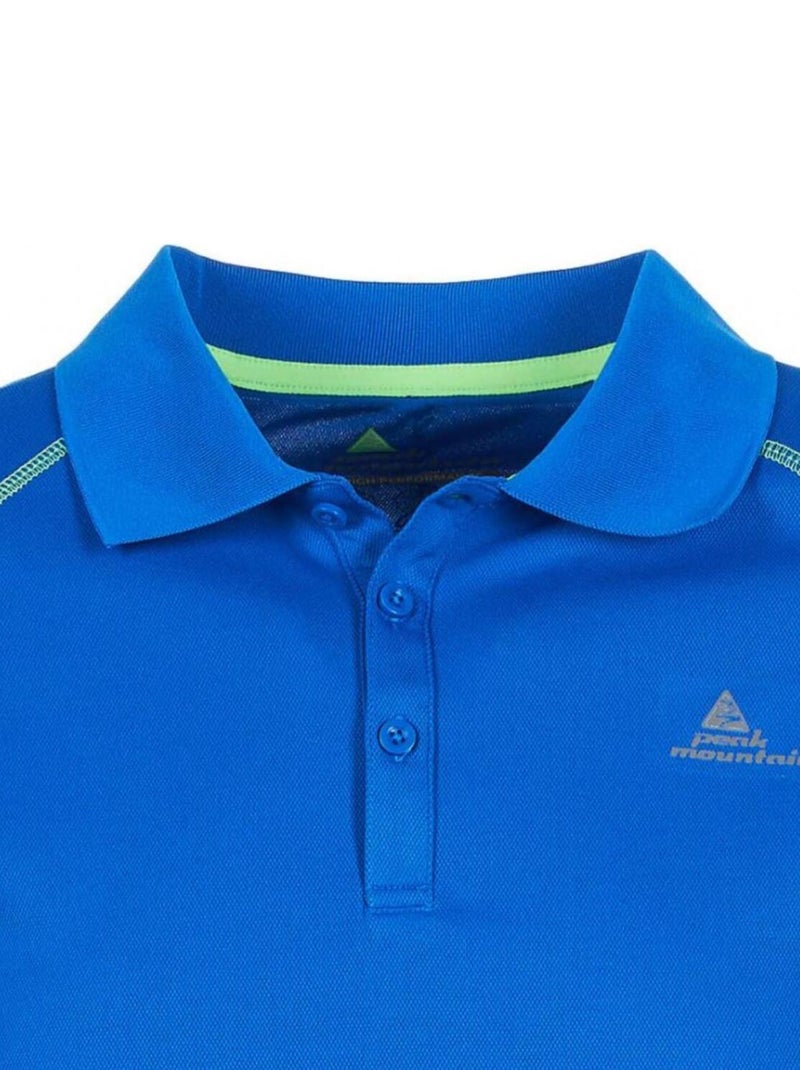 Polo manches courtes   CALYPSE - PEAK MOUNTAIN Bleu - Kiabi