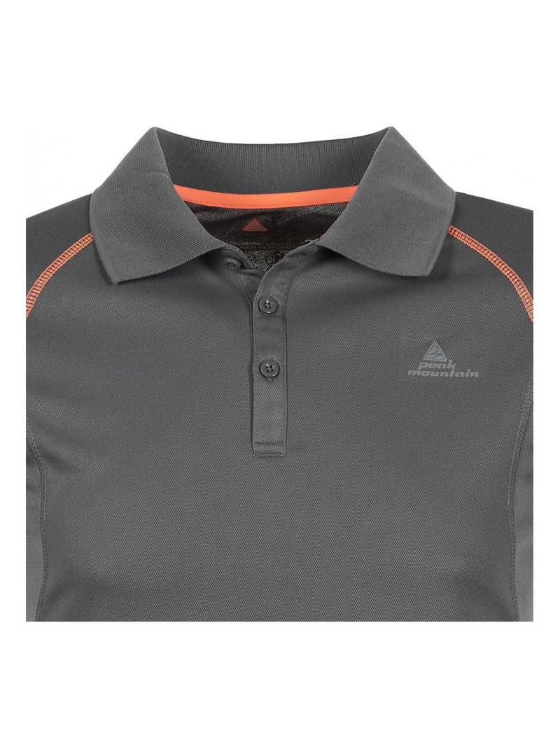 Polo manches courtes   CALYPSE - PEAK MOUNTAIN Gris - Kiabi
