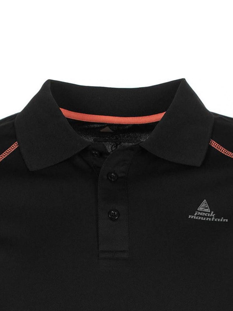 Polo manches courtes   CALYPSO - PEAK MOUNTAIN Noir Noir - Kiabi