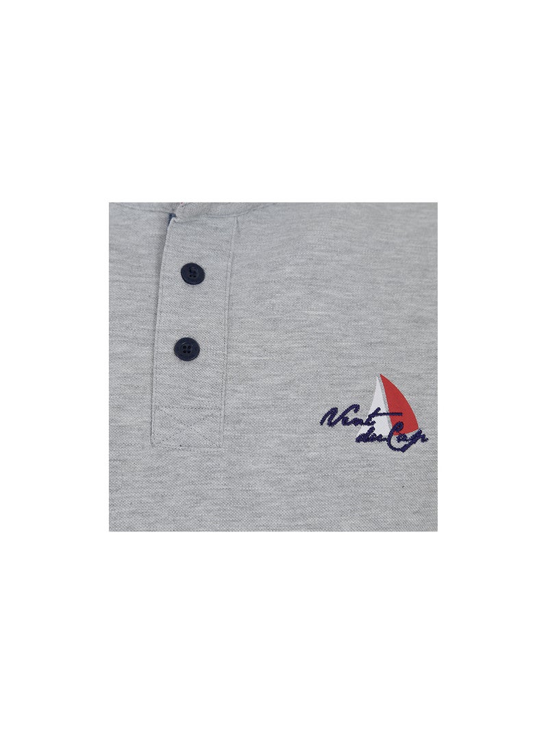 Polo manches courtes   CANAVERAL - VENT DU CAP Gris - Kiabi