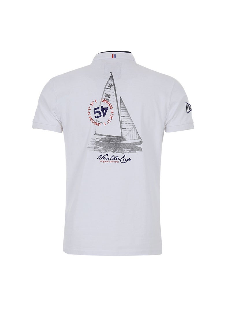 Polo manches courtes   CARMAND - VENT DU CAP Blanc - Kiabi