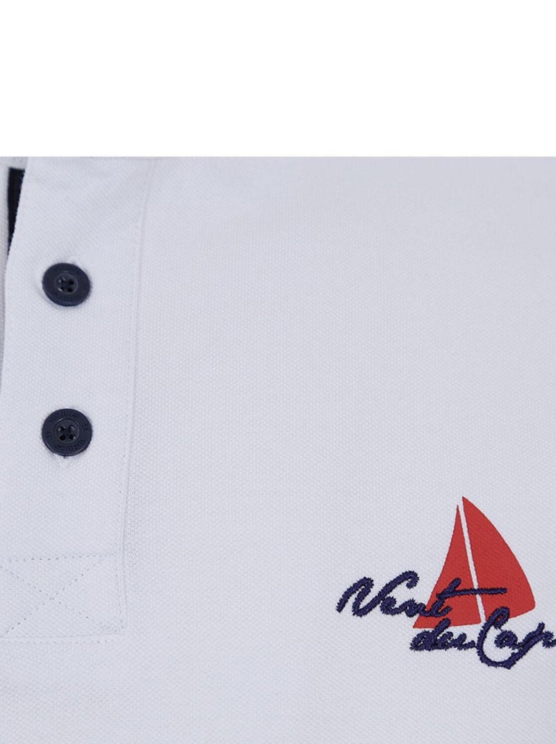 Polo manches courtes   CARMAND - VENT DU CAP Blanc - Kiabi