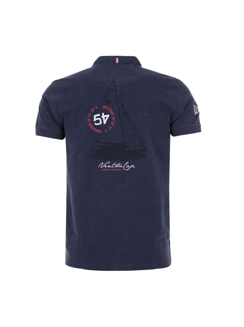 Polo manches courtes   CARMAND - VENT DU CAP Bleu marine - Kiabi