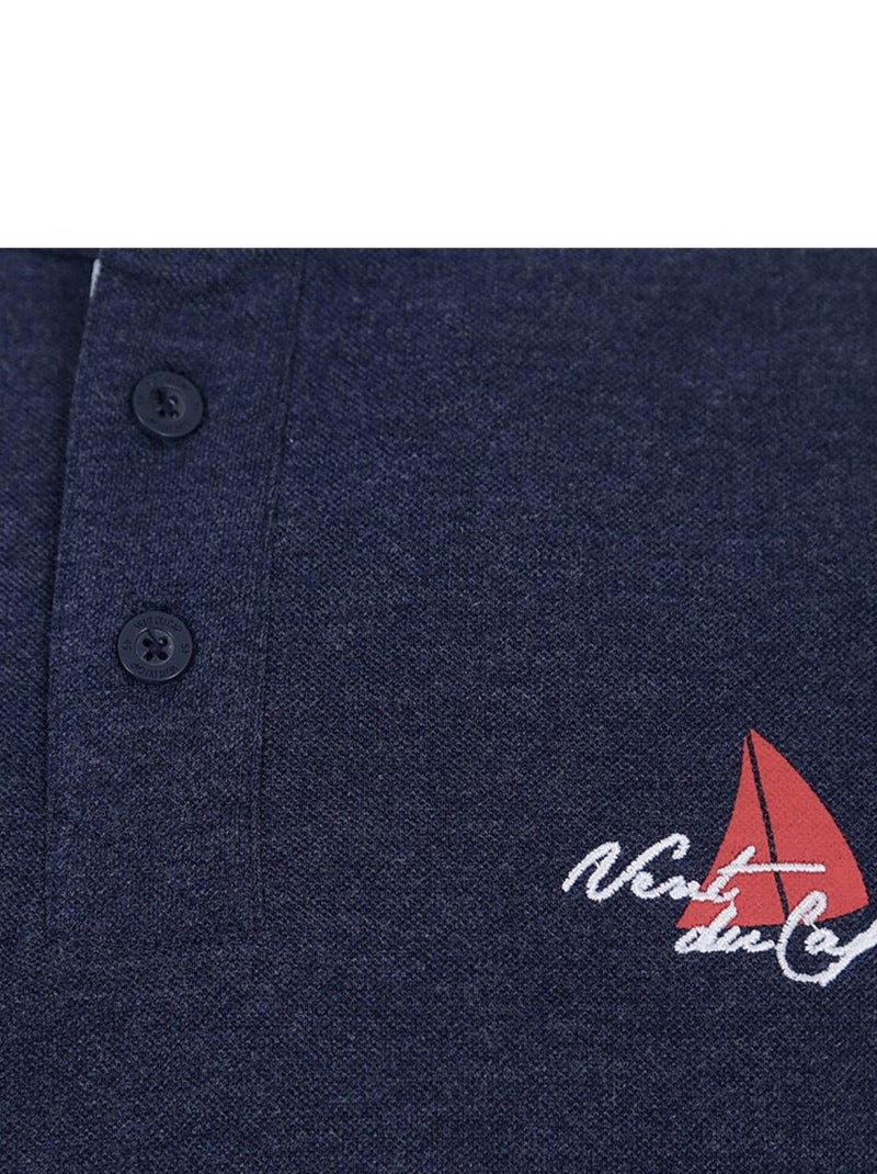 Polo manches courtes   CARMAND - VENT DU CAP Bleu marine - Kiabi