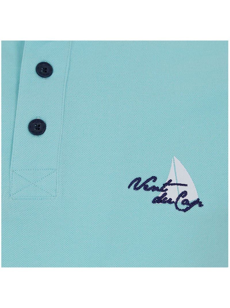 Polo manches courtes   CARMAND - VENT DU CAP Bleu turquoise - Kiabi
