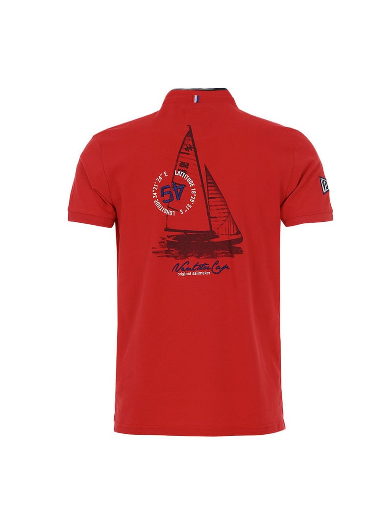 Polo manches courtes   CARMAND - VENT DU CAP Rouge - Kiabi
