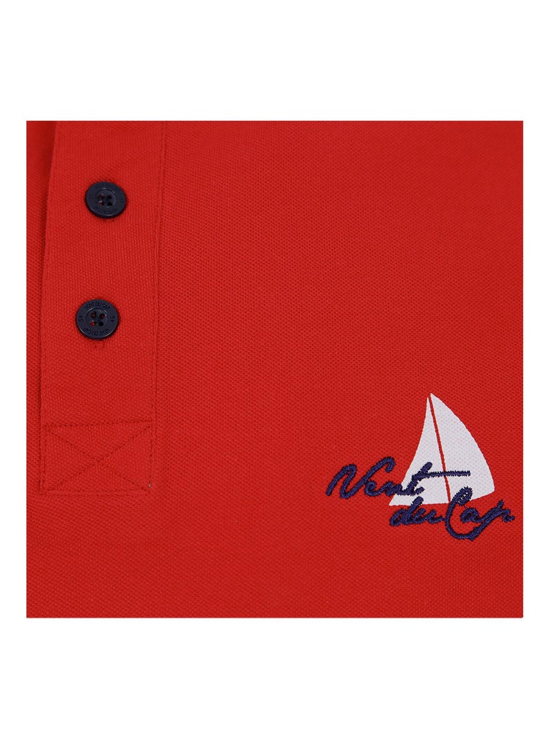 Polo manches courtes   CARMAND - VENT DU CAP Rouge - Kiabi