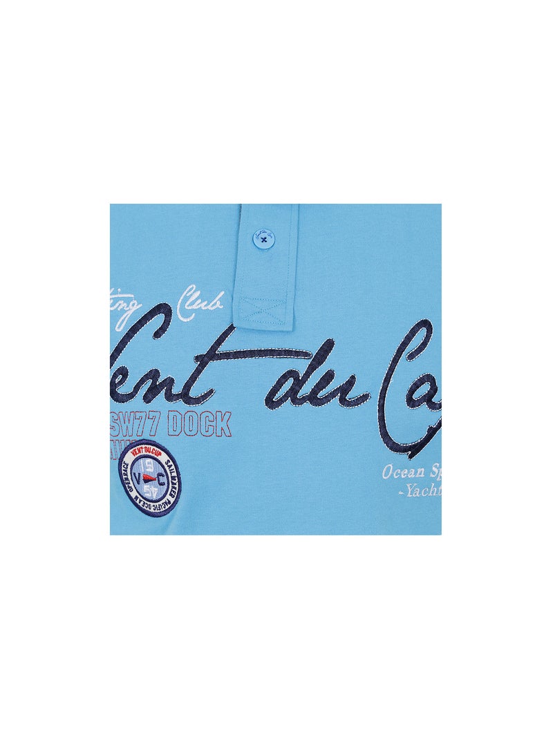 Polo manches courtes   CAZRI - VENT DU CAP Bleu turquoise - Kiabi