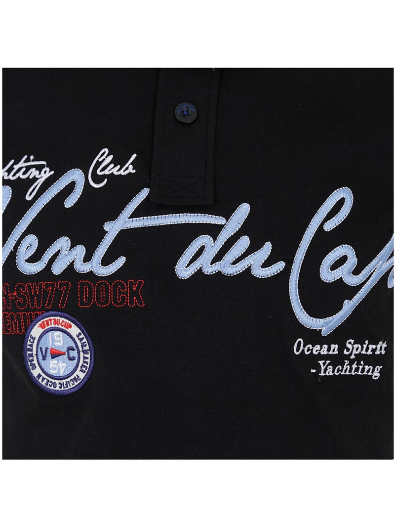 Polo manches courtes   CAZRI - VENT DU CAP Noir Noir - Kiabi