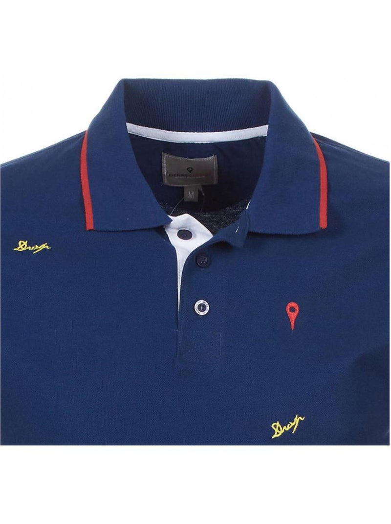Polo manches courtes   CLAMAR - DEGRE CELSIUS Bleu marine - Kiabi