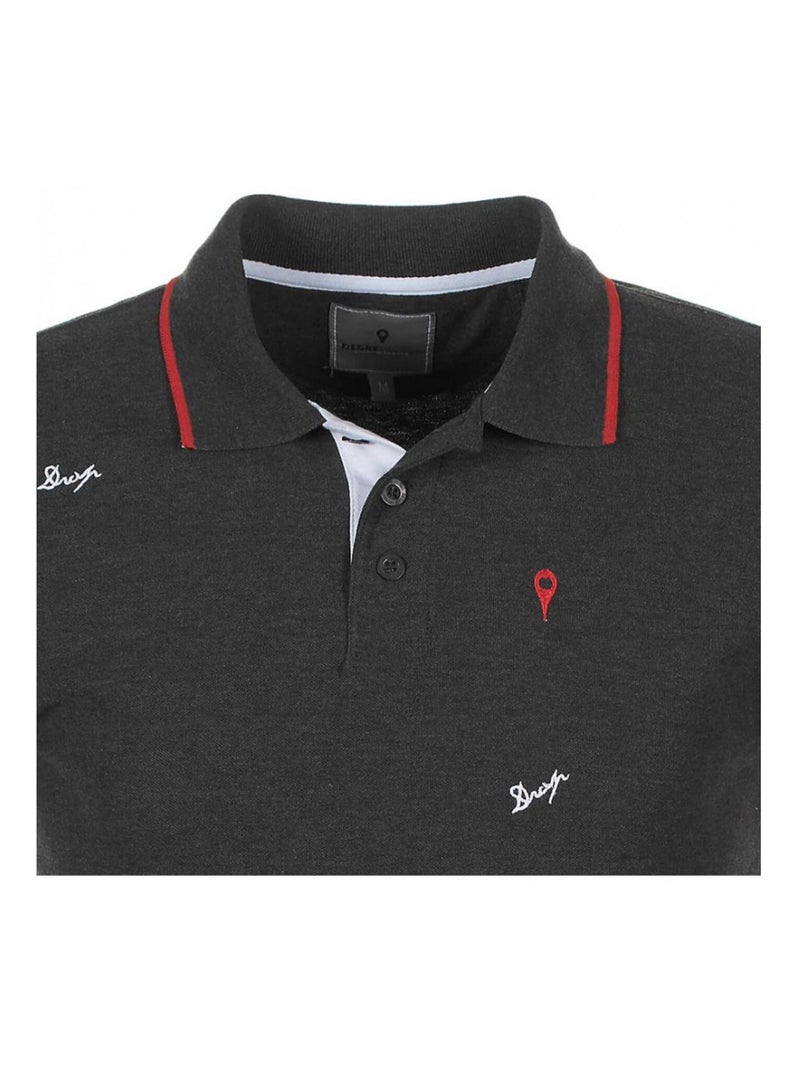 Polo manches courtes   CLAMAR - DEGRE CELSIUS Gris - Kiabi