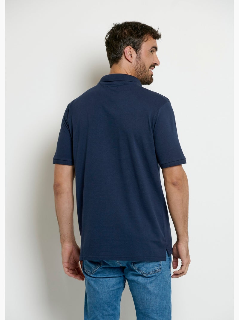 Polo manches courtes col pointe - AFIBEL Bleu marine - Kiabi