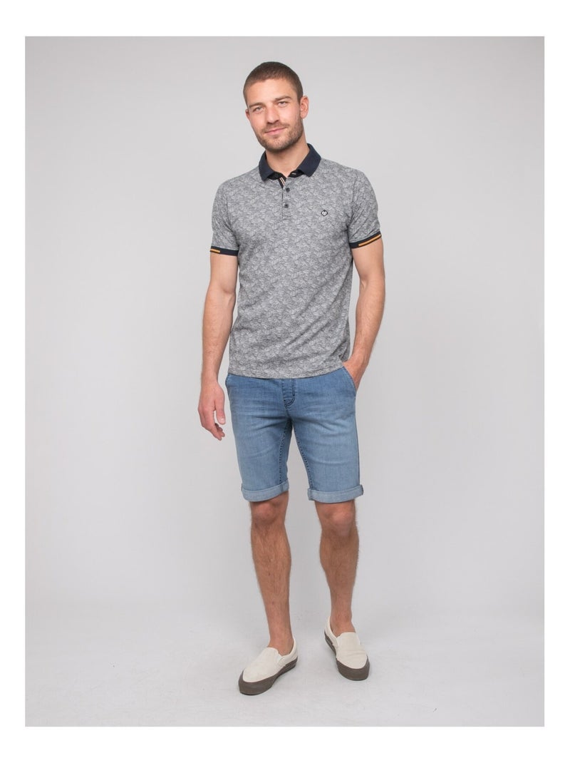 Polo manches courtes coton PETILLON Bleu marine - Kiabi