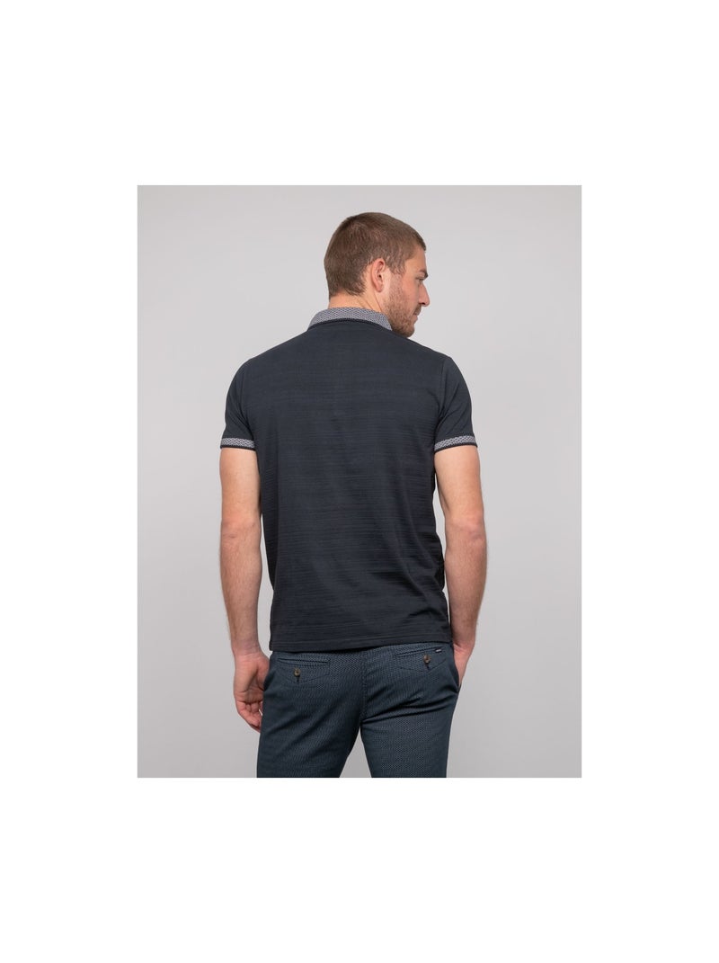 Polo manches courtes coton PIPARFAIT Bleu marine - Kiabi
