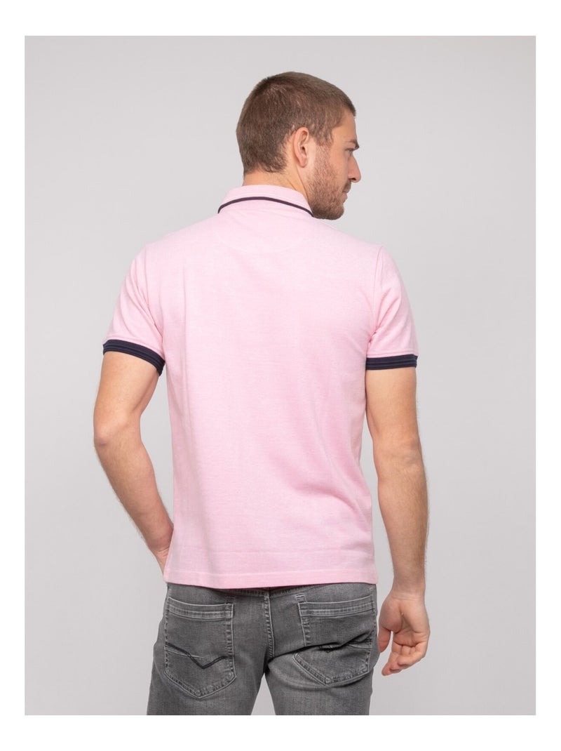 Polo manches courtes coton POPIMANU Rose - Kiabi