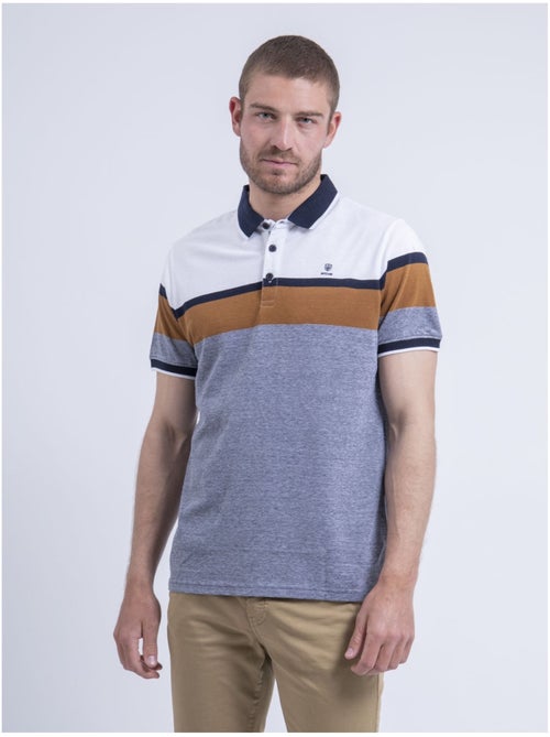 Polo manches courtes coton rayé pabenol - Kiabi