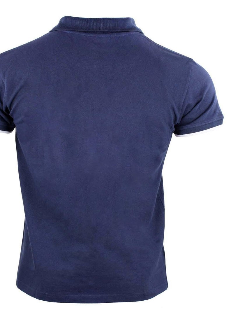 Polo manches courtes   CRISTAL - PEAK MOUNTAIN Bleu marine - Kiabi