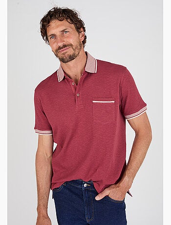 Polo manches courtes en maille reliefée - Damart
