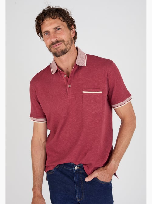 Polo manches courtes en maille reliefée - Damart - Kiabi