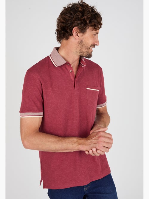 Polo manches courtes en maille reliefée - Damart - Kiabi