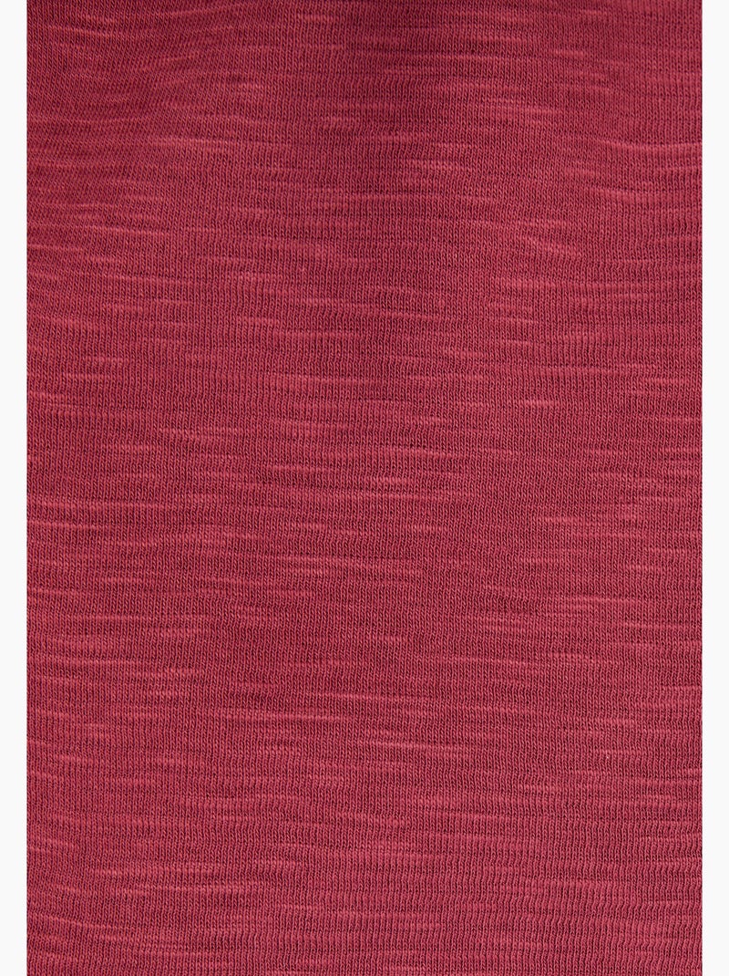 Polo manches courtes en maille reliefée - Damart Rouge - Kiabi