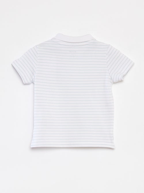 Polo manches courtes en piqué de coton - Kiabi