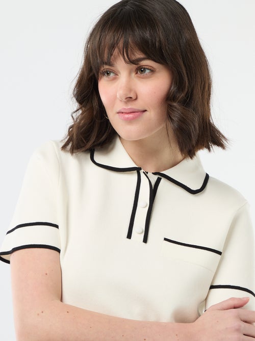 Polo manches courtes en piqué de coton - Kiabi