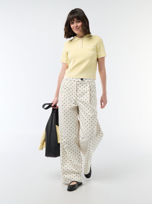 Polo manches courtes en piqué de coton - Kiabi