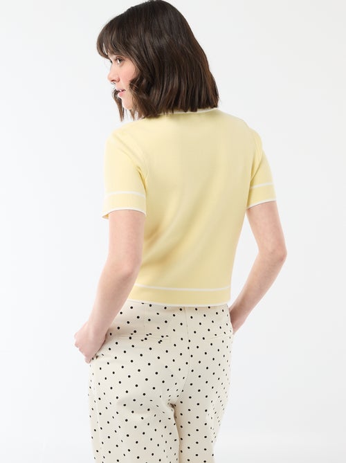 Polo manches courtes en piqué de coton - Kiabi