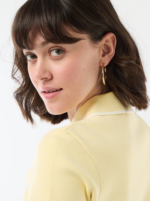 Polo manches courtes en piqué de coton - Kiabi